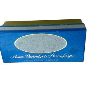 Vtg Avon Partridge & Pear Soaps 3-Pack 2 Oz Each Original Decorative Box New NOS